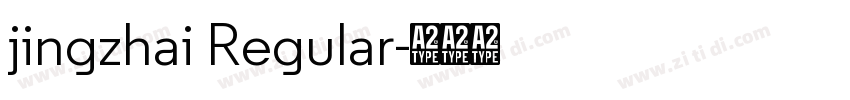 jingzhai Regular字体转换